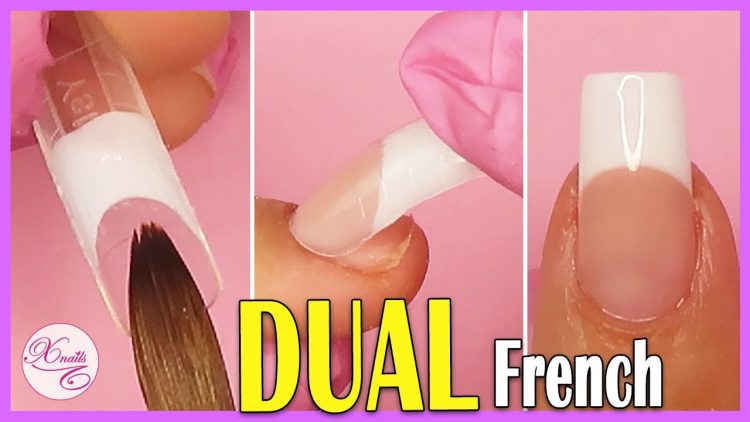 #10/21 Como hacer Uñas French (Francés) PERFECTO con MOLDES DUAL 💅💅 Curso GRATIS Uñas Acrílicas