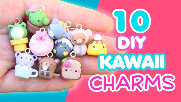 10 DIY KAWAII CHARMS – POLYMER CLAY TUTORIAL