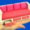 DIY miniature Sofa for Dollhouse using ice cream sticks
