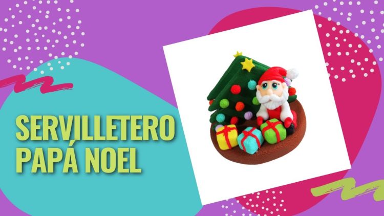 🎄 DIY/ SERVILLETERO PAPA NOEL PORCELANA FRÍA 🎄