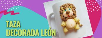 🦁 DIY/TAZA Decorada con LEÓN en PORCELANA Fría 🦁