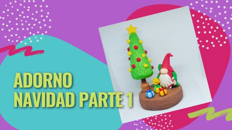 Gnomo Navideño con Porcelana Fría