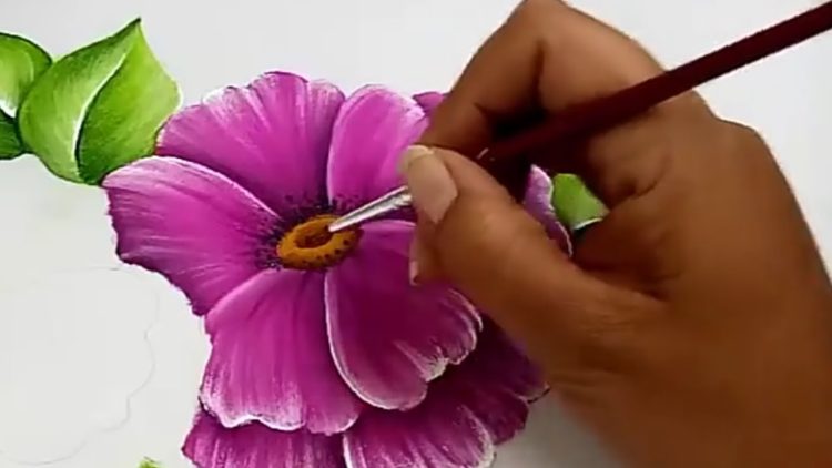 Pintura Textil Pintura En Tela / Como Pintar Flores Fácil