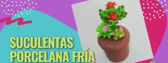 🌵 SUCULENTAS EN PORCELANA FRÍA PASO A PASO SIN MOLDES 🌵