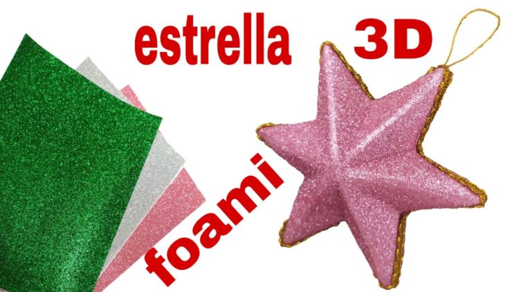 Cómo hacer Estrellas Navideñas de Foami  fácil y rápido ⭐