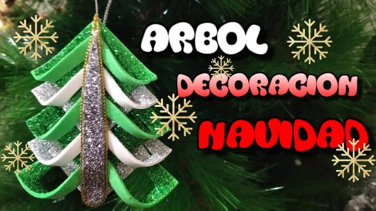 COMO HACER UN BONITO ARBOL DECORACION NAVIDAD DE GOMA EVA, FOAMI