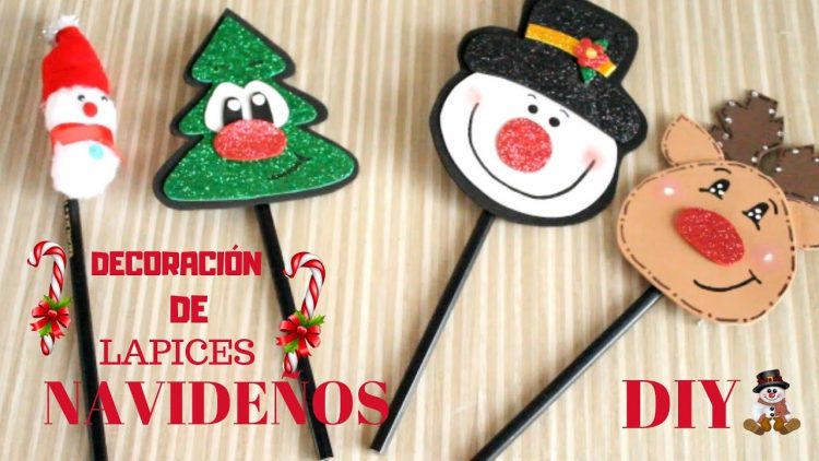 DIY|| DECORACIÓN DE LAPICES NAVIDEÑOS || FOAMI