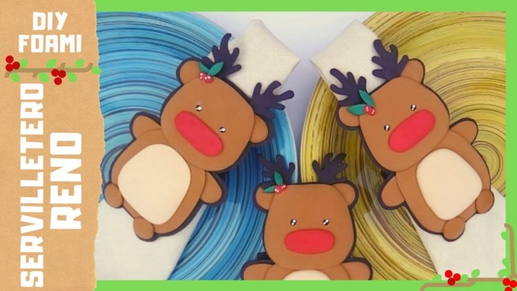 🎄 DIY Porta Servilletas Navideño de Reno. Napkin Holder DIY. Tutorial paso a paso.