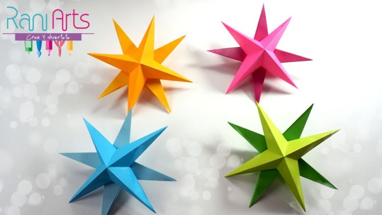 ESTRELLAS 3D de PAPEL (Fácil)  – DIY – 3D PAPER STARS (easy)