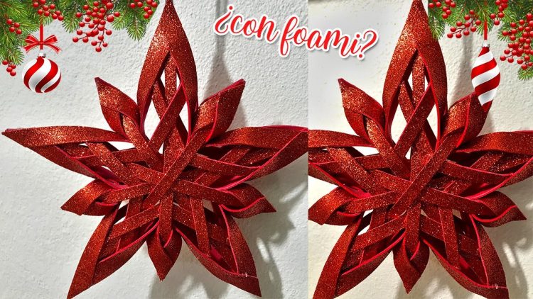 IDEA INCREIBLE PARA NAVIDAD | Estrella de foami fácil de hacer | Manualidades